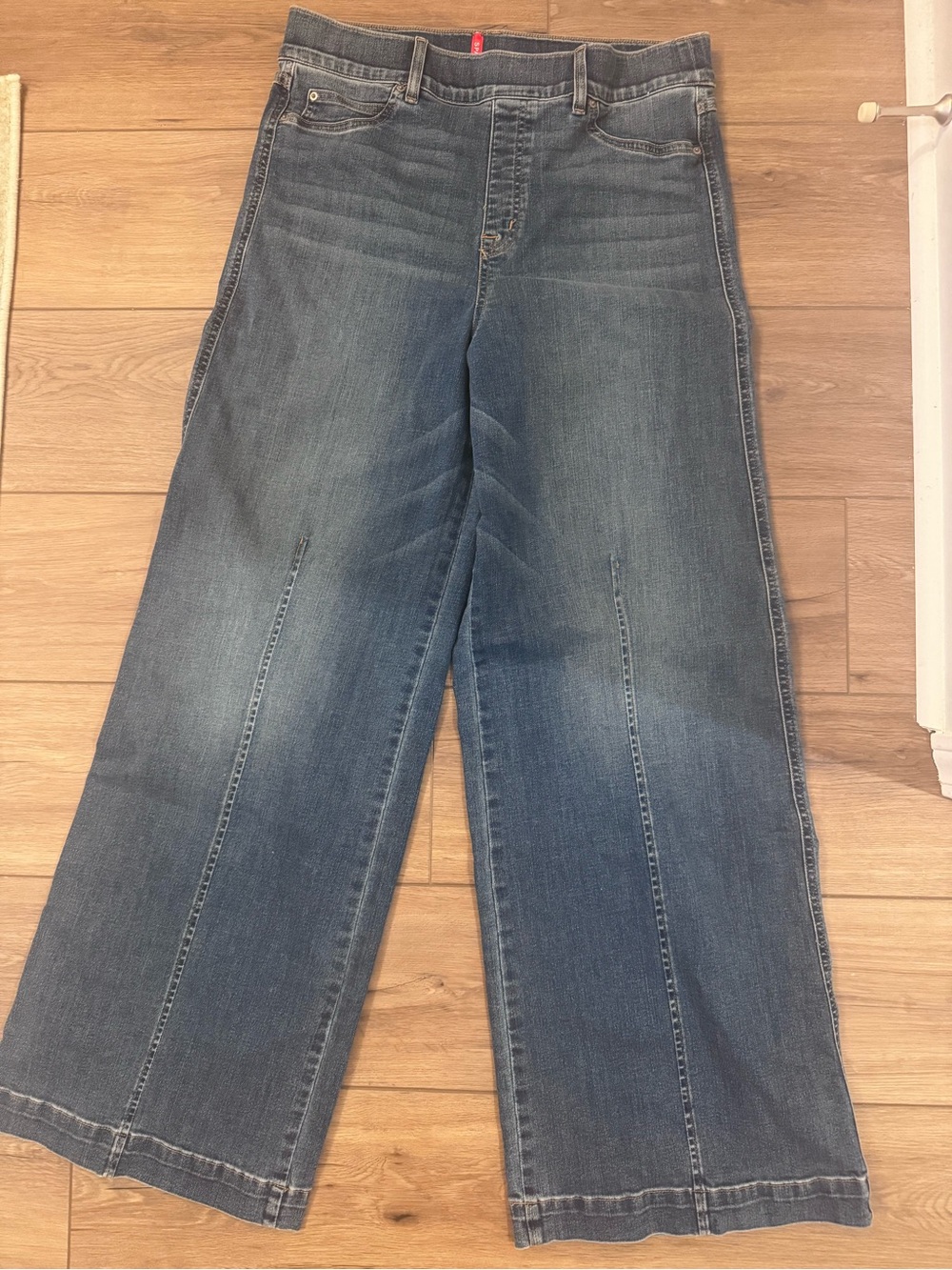 SPANX Wide-Leg Flare Jeans in Vintage Indigo Wash, NWOT